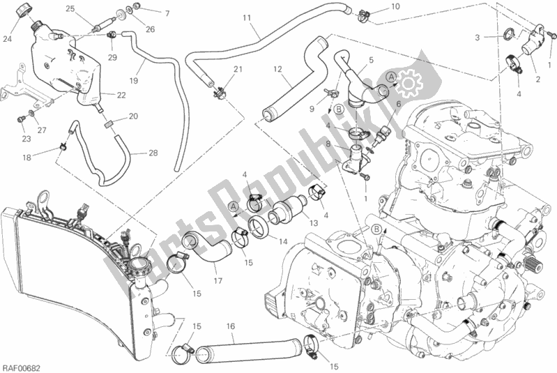 Todas as partes de Sistema De Refrigeração do Ducati Supersport Thailand 950 2020